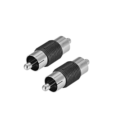 Harfington Uxcell RCA Male to Male Connector Adapter Coupler for Stereo Audio Video AV TV Cable Convert 2Pcs