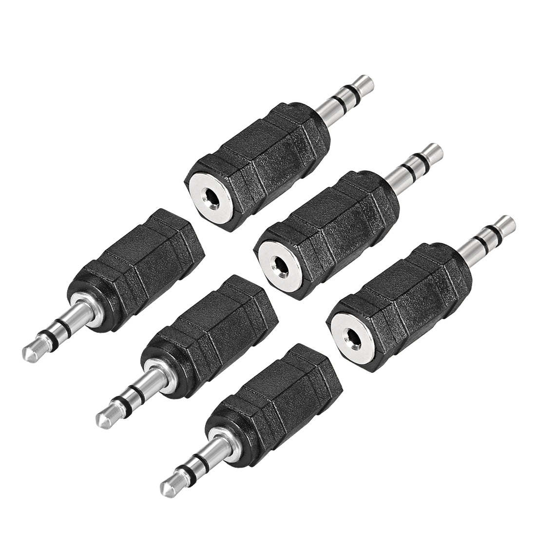 uxcell Uxcell 3.5mm Male to 2.5mm Female Connector Adapter 6 Pcs for Stereo TV