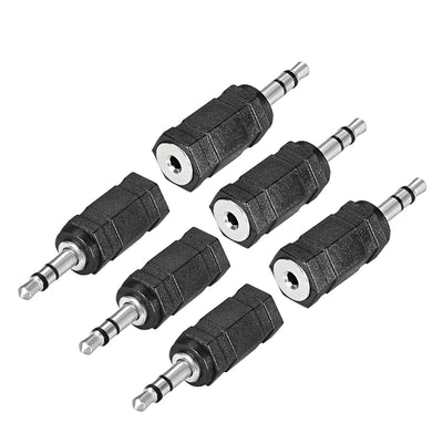Harfington Uxcell 3.5mm Male to 2.5mm Female Connector Adapter 6 Pcs for Stereo TV