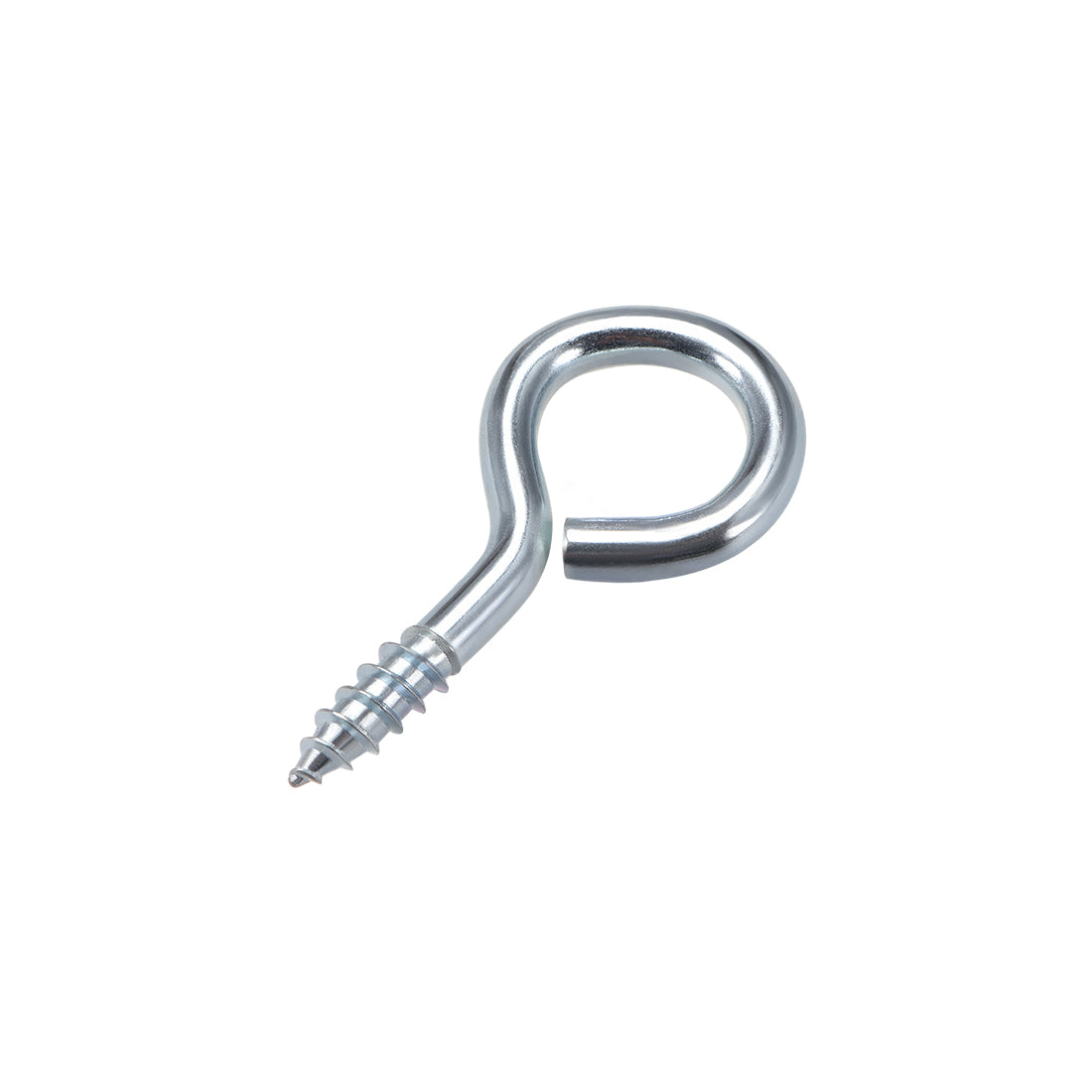 uxcell Uxcell 0.75" Small Screw Eye Hooks Self Tapping Screws Carbon Steel Screw-in Hanger Eye-Shape Ring Hooks Sliver 50pcs