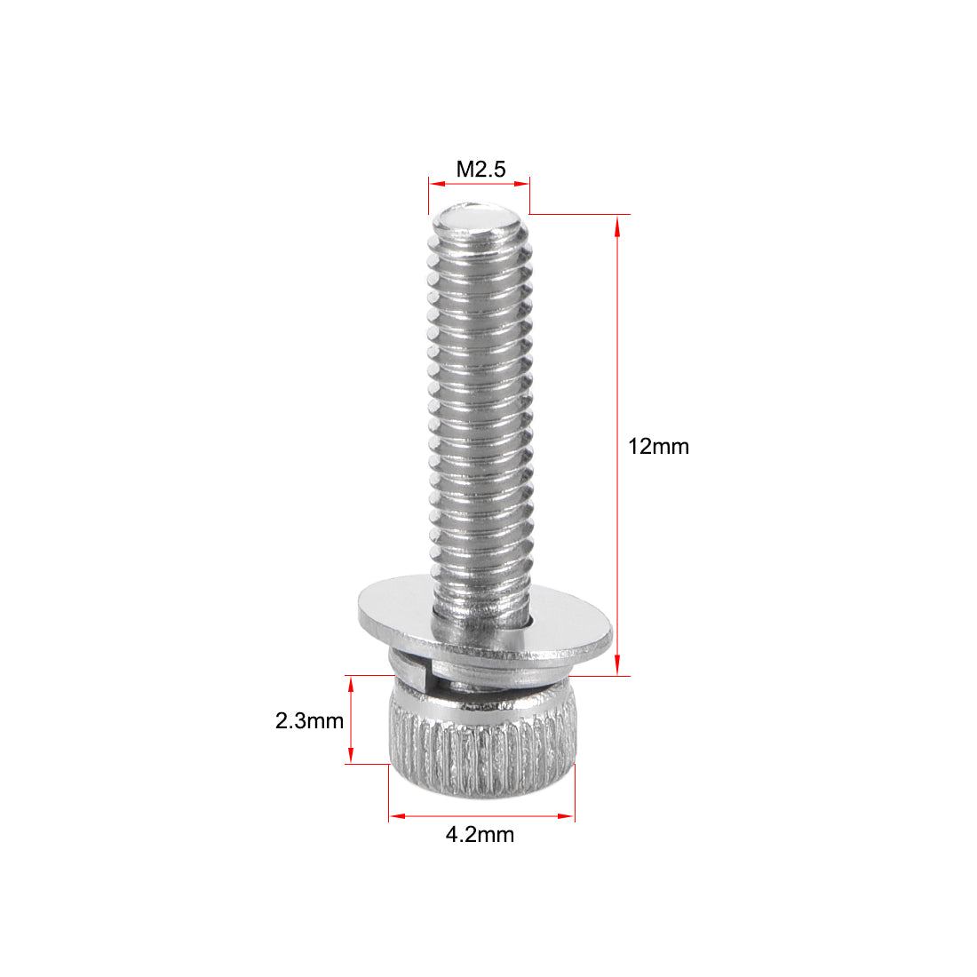 Uxcell Uxcell M4 x 12mm Stainless Steel Hex Socket Head Cap Screws Bolts Combine with Spring Washer and Plain Washers 10pcs
