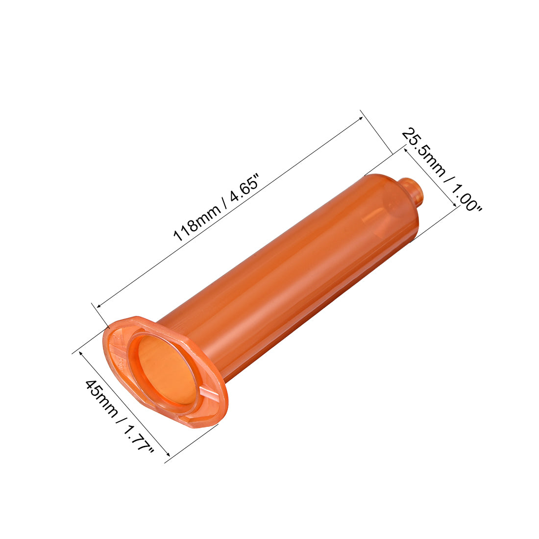 uxcell Uxcell 30CC/30ML Brown Adhesive Syringes Tube Sleeve with Piston for Industrial, 5 Pcs