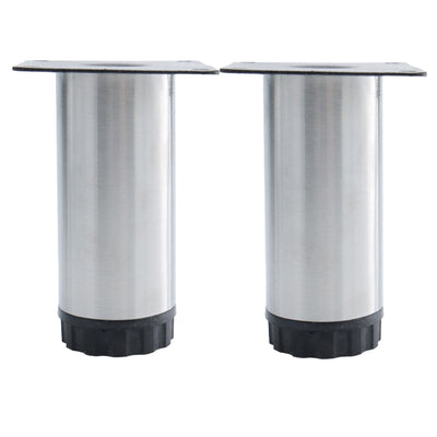 Harfington Uxcell 6" Furniture Legs Stainless Steel Sofa Table Adjustable Feet Replacement 2pcs