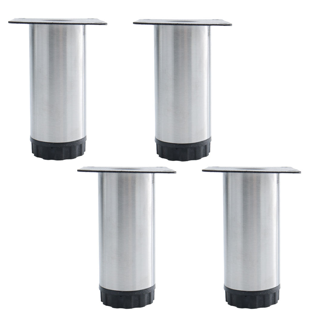 uxcell Uxcell 6" Furniture Legs Stainless Steel Sofa Table Adjustable Feet Replacement 4pcs