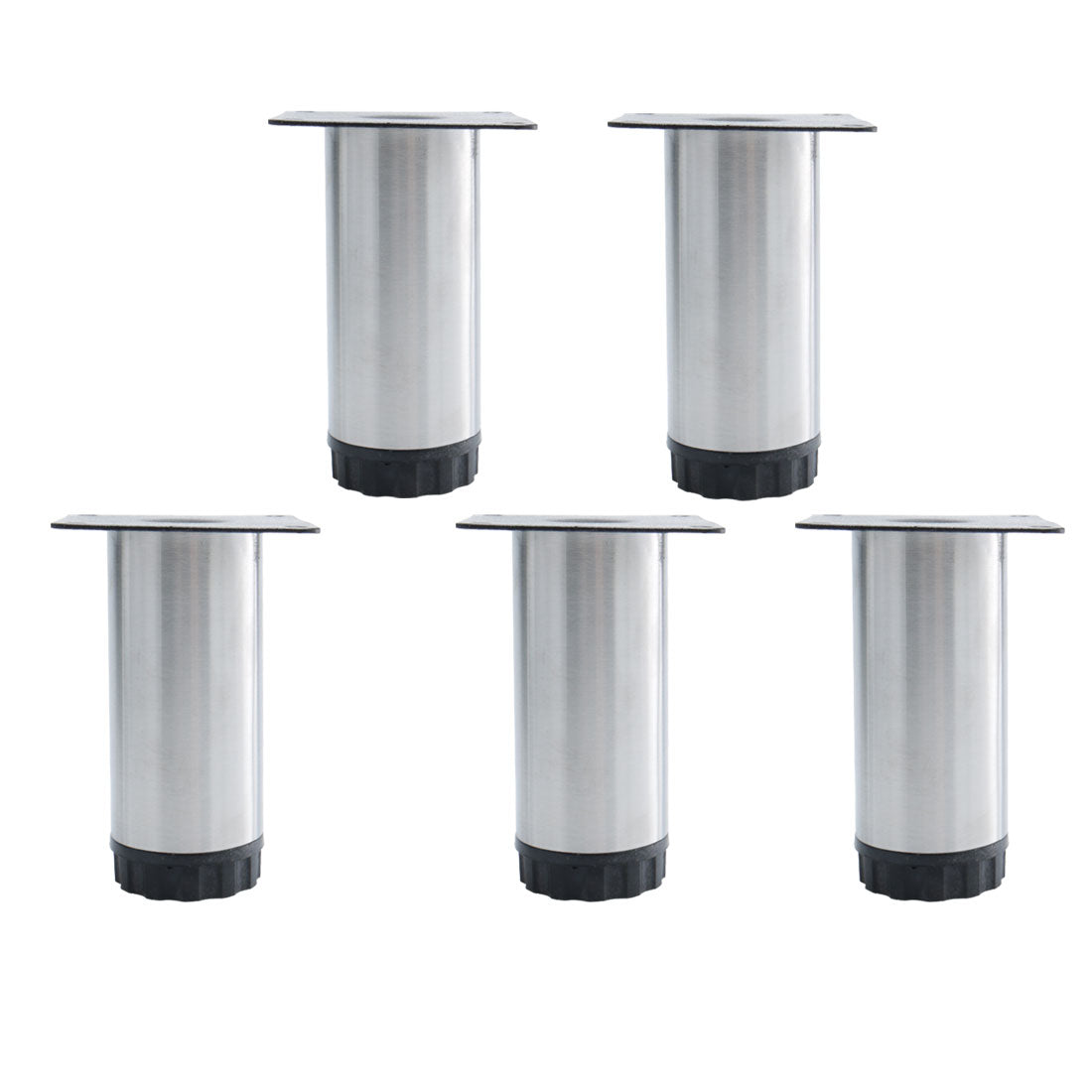 uxcell Uxcell 6" Furniture Legs Stainless Steel Sofa Table Adjustable Feet Replacement 5pcs