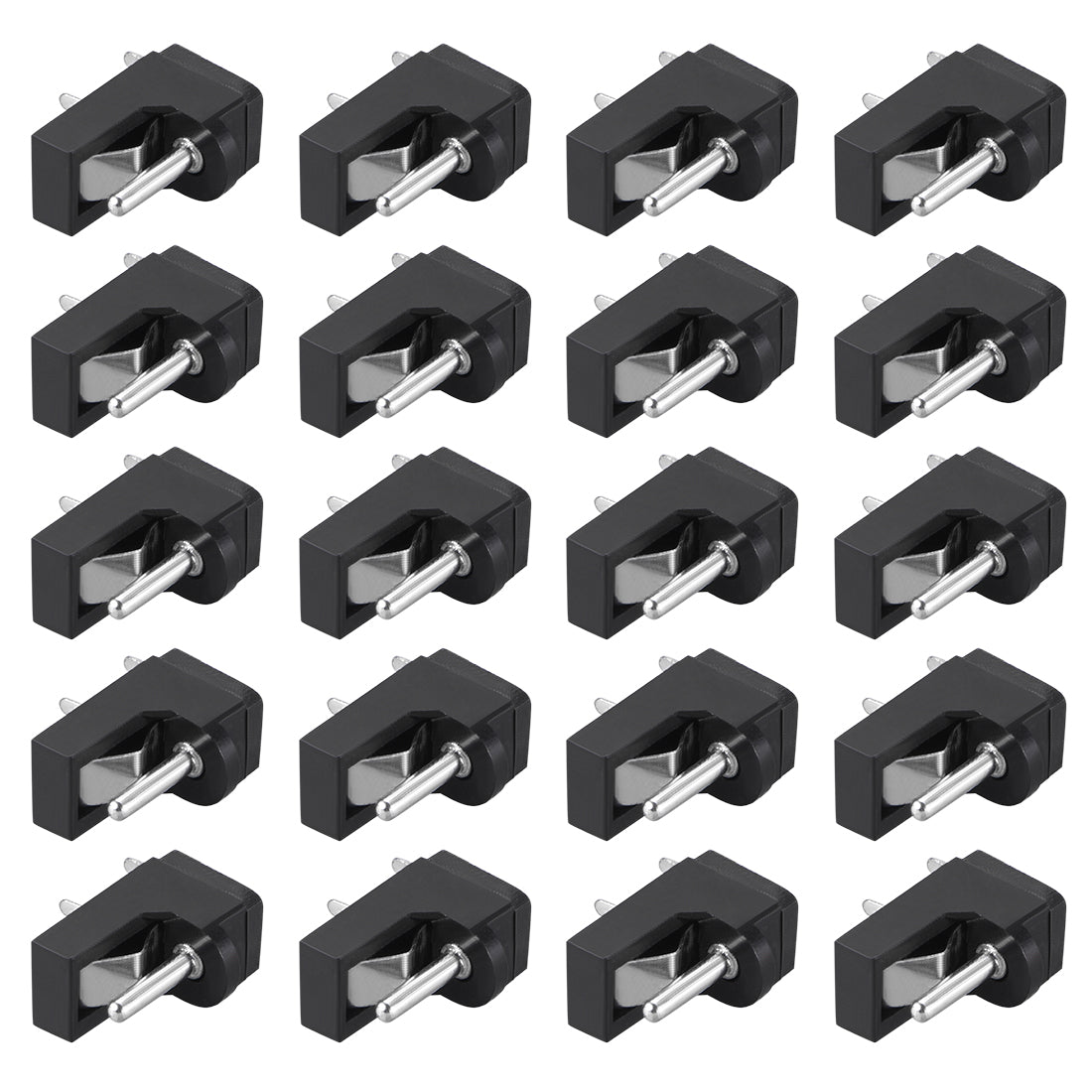 uxcell Uxcell PCB Mount 3.5mm x 1.3mm 3 Pin Audio Video DC Power Connector Socket DC001 Black 20Pcs