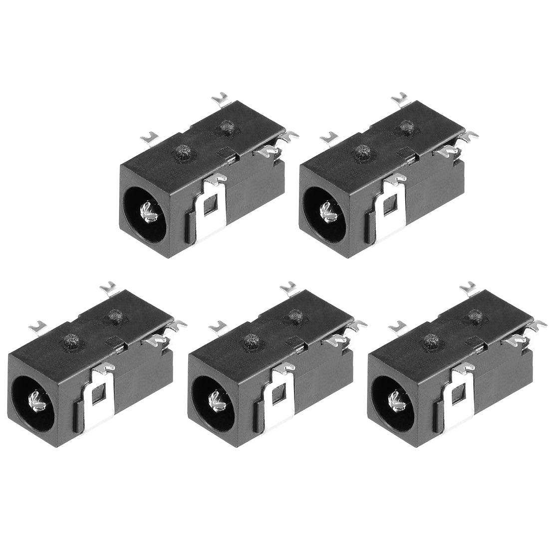 uxcell Uxcell PCB Mount 4.0mm x 1.7mm 5 Pin  Video DC Power Connector Socket DC098 Black 5Pcs