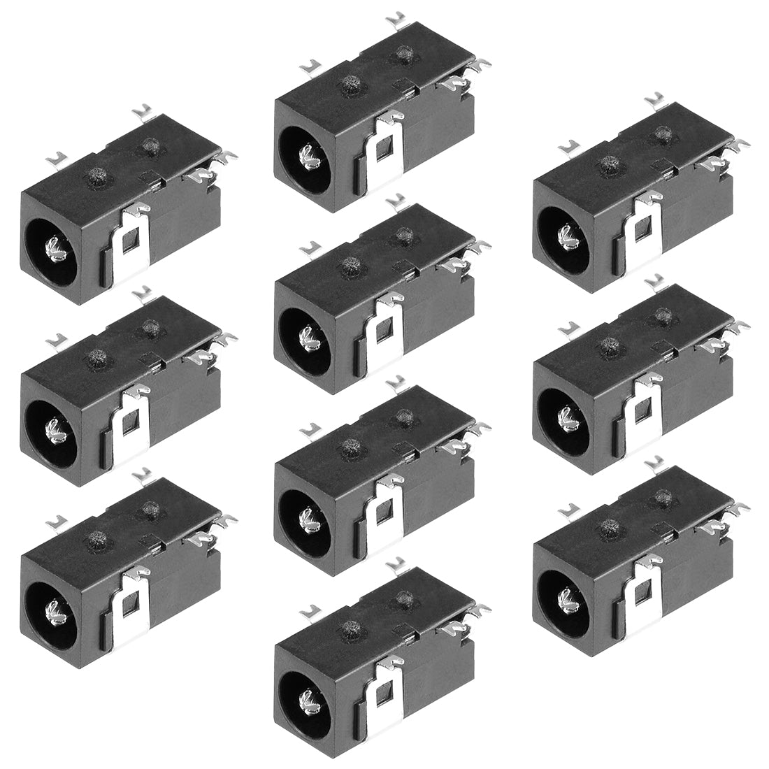uxcell Uxcell PCB Mount 4.0mm x 1.7mm 5 Pin Audio Video DC Power Connector Socket DC098 Black 10Pcs