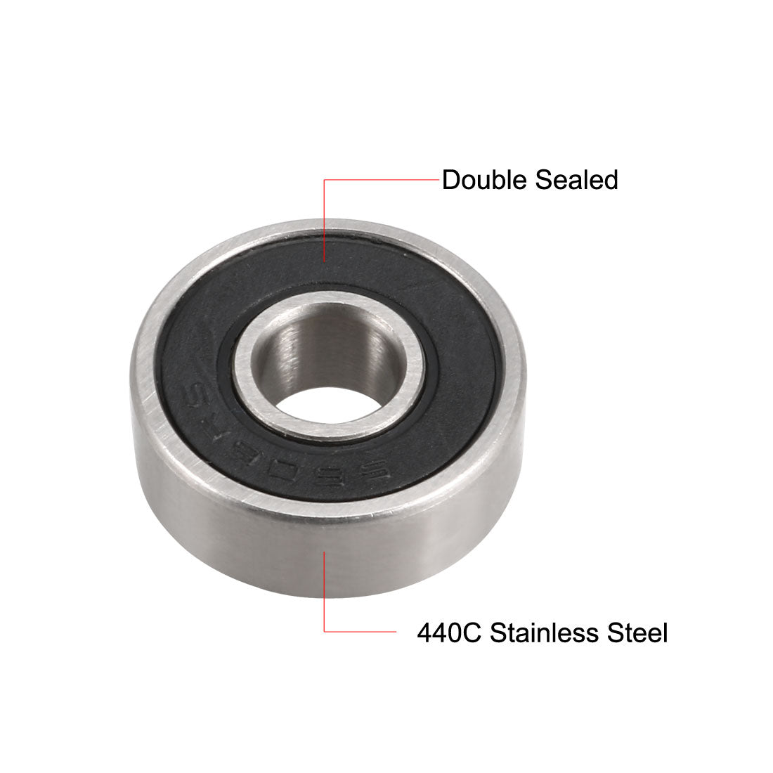 uxcell Uxcell Deep Groove Ball Bearings Double Seal Stainless Steel