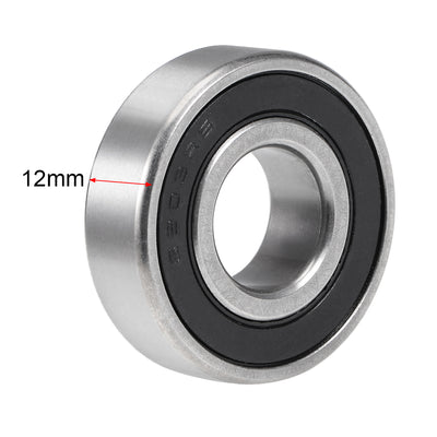 Harfington Uxcell S6203-2RS Stainless Steel Ball Bearing 17x40x12mm Double Sealed 6203RS Bearings