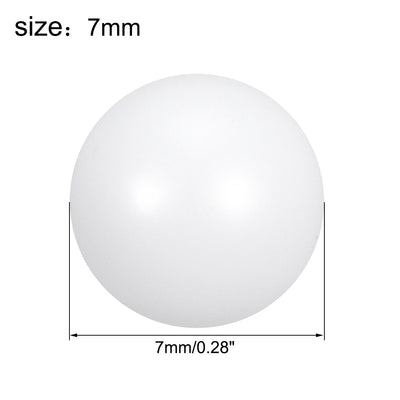 Harfington Uxcell PTFE Ball, 7mm Diameter, Ground Finish, Diaphragm Pneumatic Pump White, 5pcs