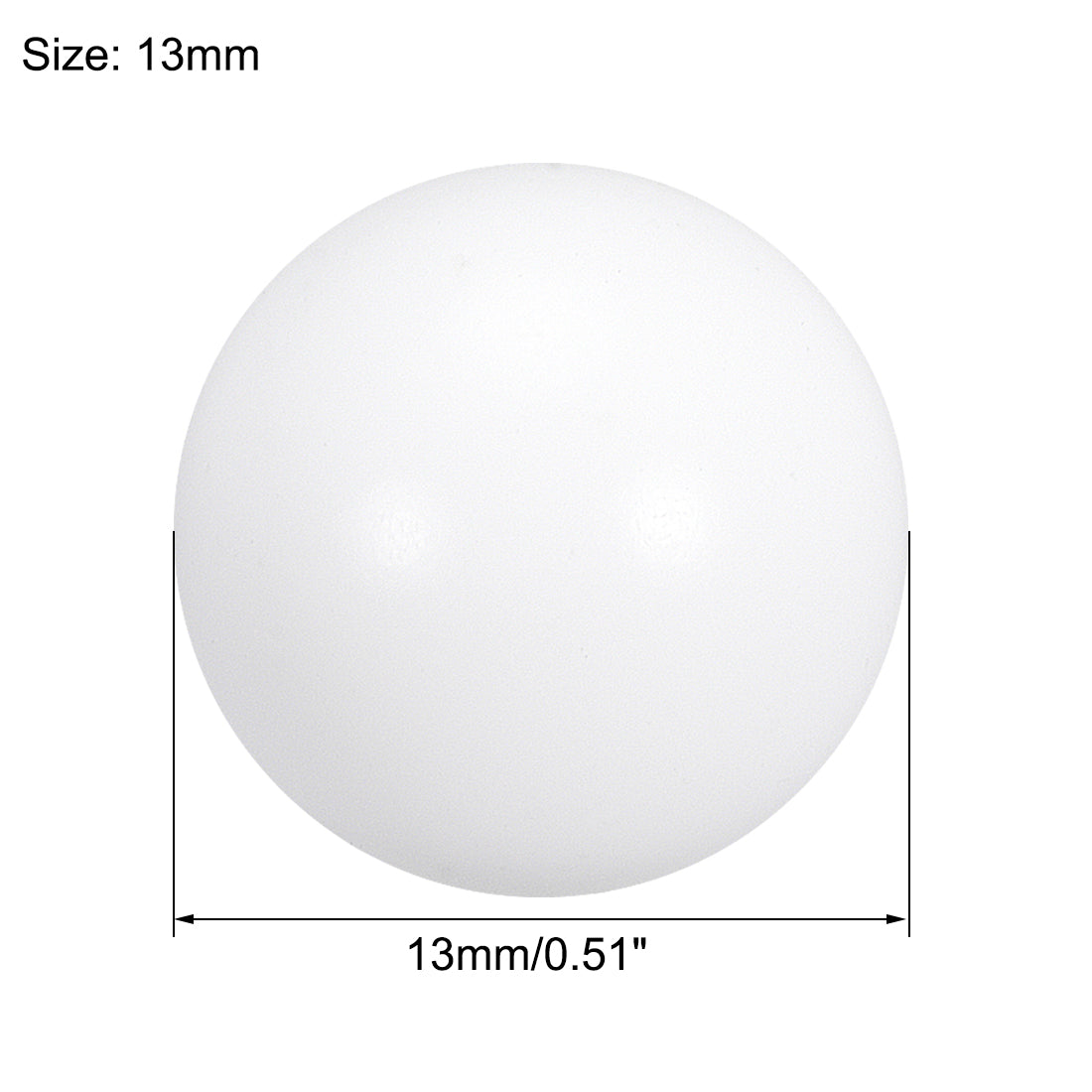 uxcell Uxcell PTFE Ball, 13mm Diameter, Ground Finish, Diaphragm Pneumatic Pump White, 5pcs
