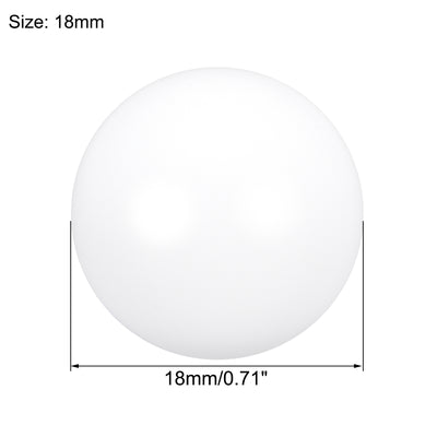 Harfington Uxcell PTFE Ball, 18mm Diameter, Ground Finish, Diaphragm Pneumatic Pump White, 5pcs