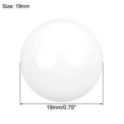 Harfington Uxcell PTFE Ball, 19mm Diameter, Ground Finish, Diaphragm Pneumatic Pump White, 5pcs