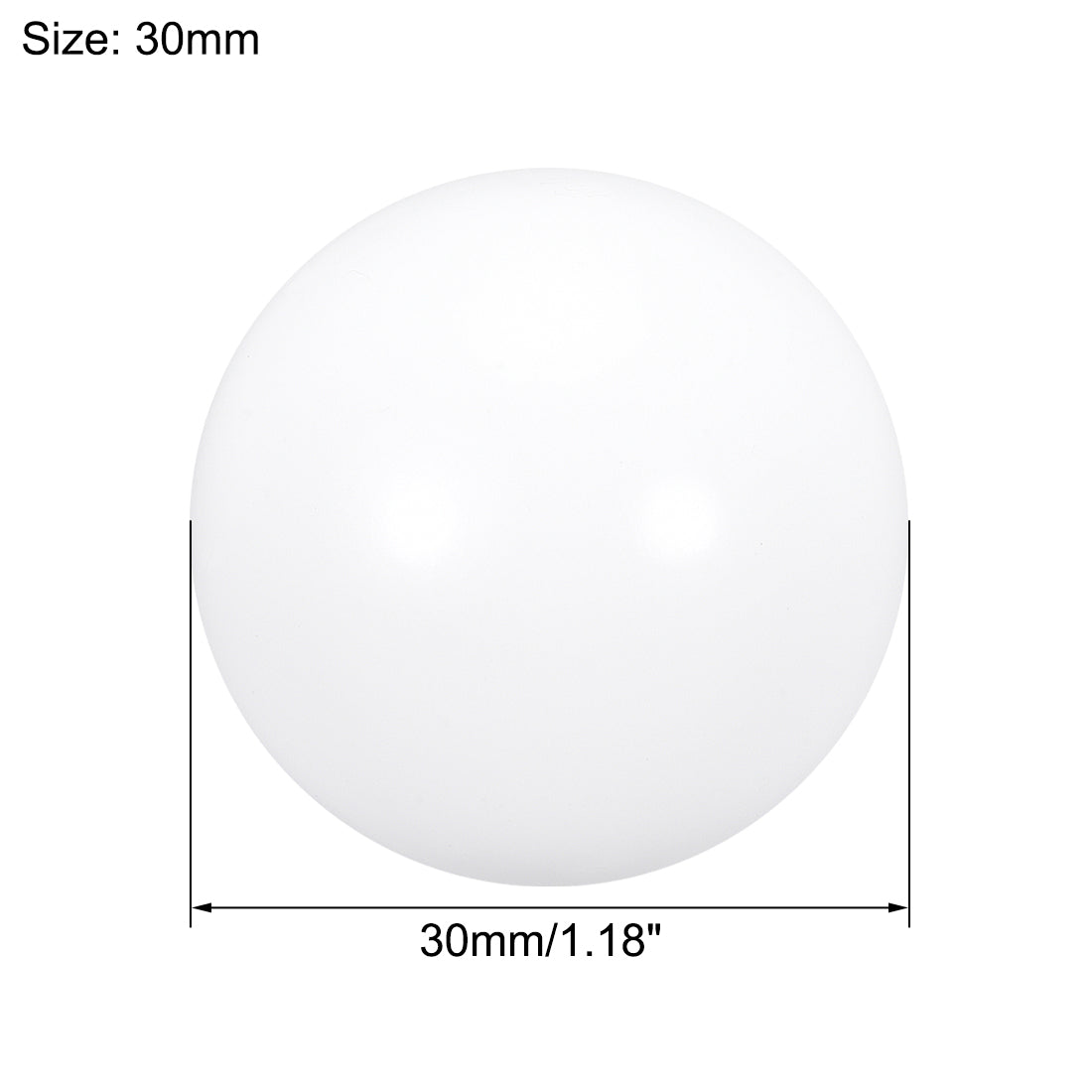 uxcell Uxcell PTFE Ball, 30mm Diameter, Ground Finish, Diaphragm Pneumatic Pump White, 5pcs