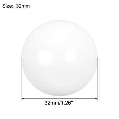 Harfington Uxcell PTFE Ball, 32mm Diameter, Ground Finish, Diaphragm Pneumatic Pump White
