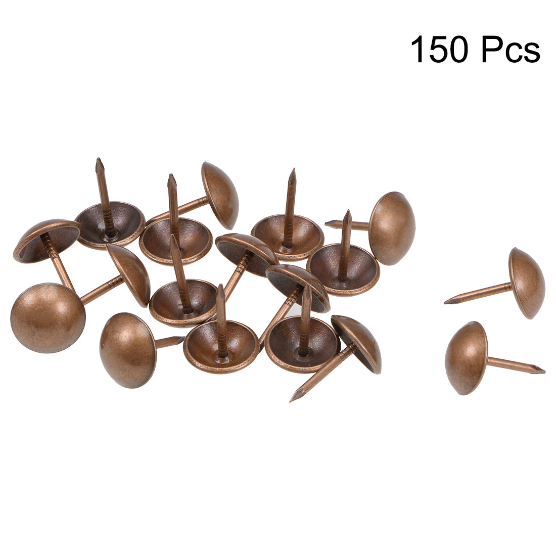 uxcell Uxcell Upholstery Nails Tacks 12mm Head Dia Antique Round Thumb Push Pins Copper Tone 150 Pcs