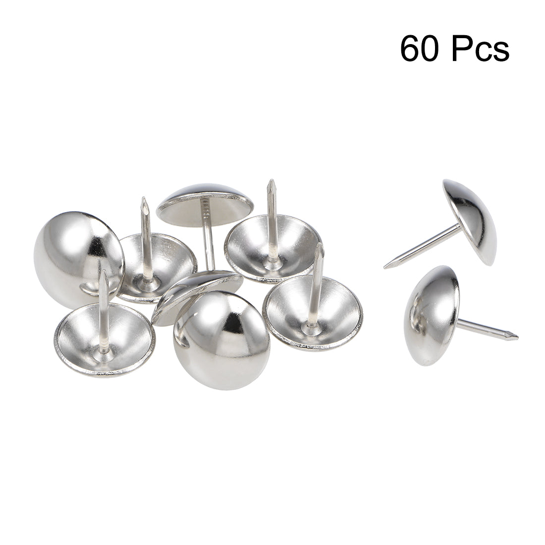 Crapyt Thumb Tacks White Flat Rounded 11mm/0.43" Nailhead 200 PCS L13mm/0.51" Decorative Pin Push Pins Home/Office/Classroom For Bulletin Board,Notice Board/Map Nails