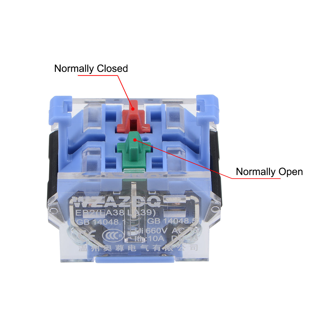uxcell Uxcell Rotary Selector Switch 2 Positions 1NO+1NC Self-Lock Latching AC 660V 10A 22mm Panel Mount 2pcs