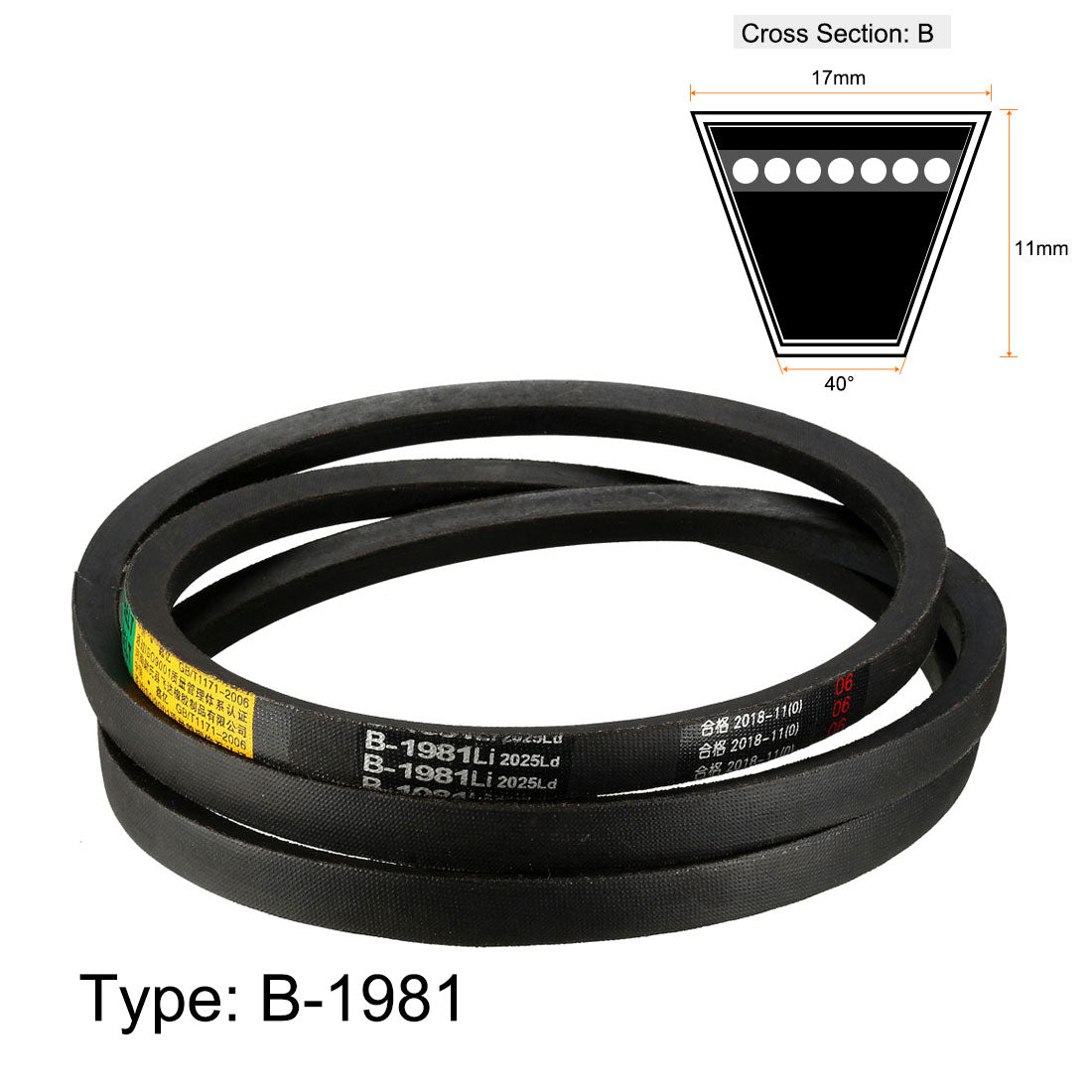 Cinghia Trapezoidale M-18 | Gomma | Circonferenza 457 Mm | Per Trasmissioni Industriali - Foto 8