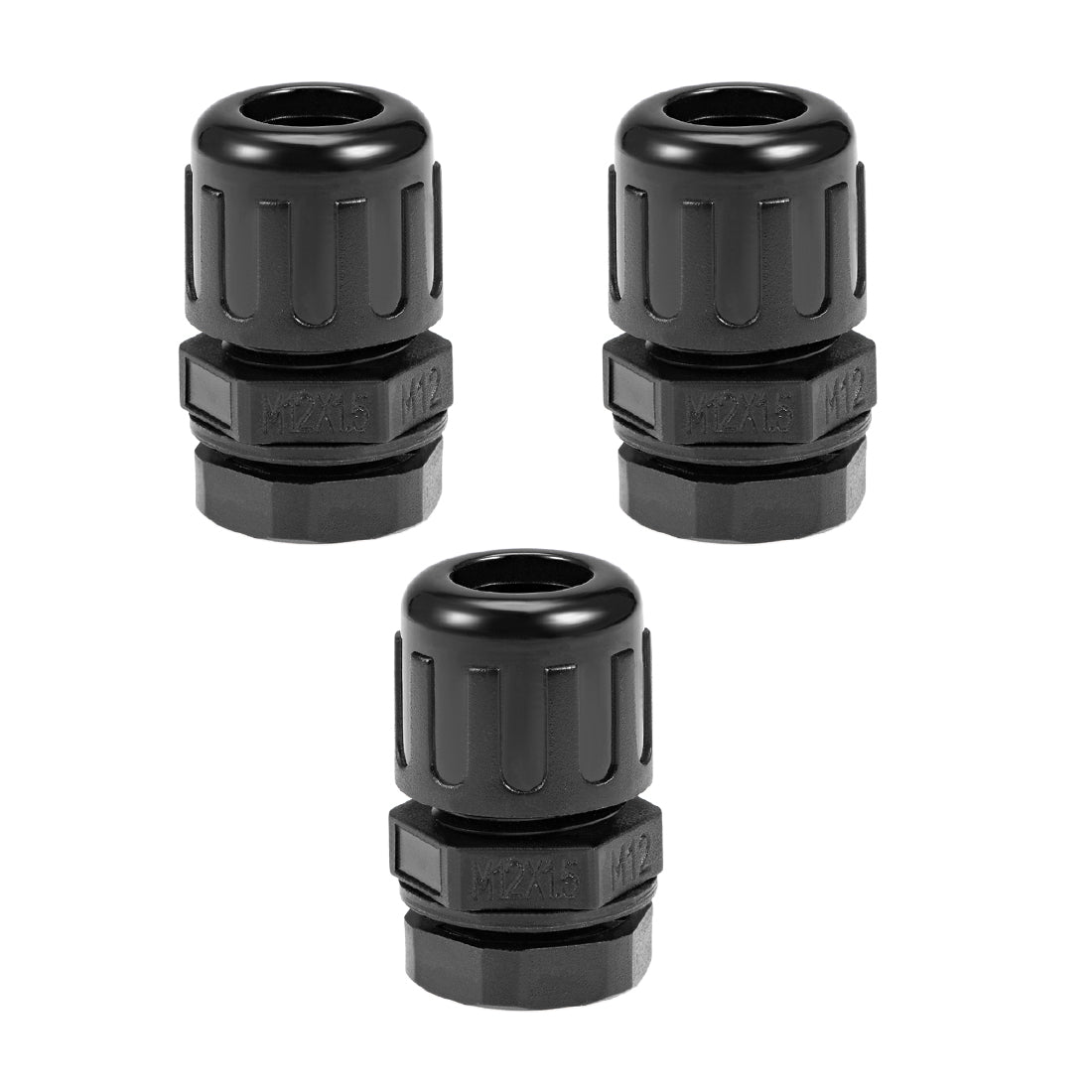 uxcell Uxcell Waterproof Cable Gland Corrugated Tube Joint AD10 Adjustable Locknut Pipe Clamps 3pcs