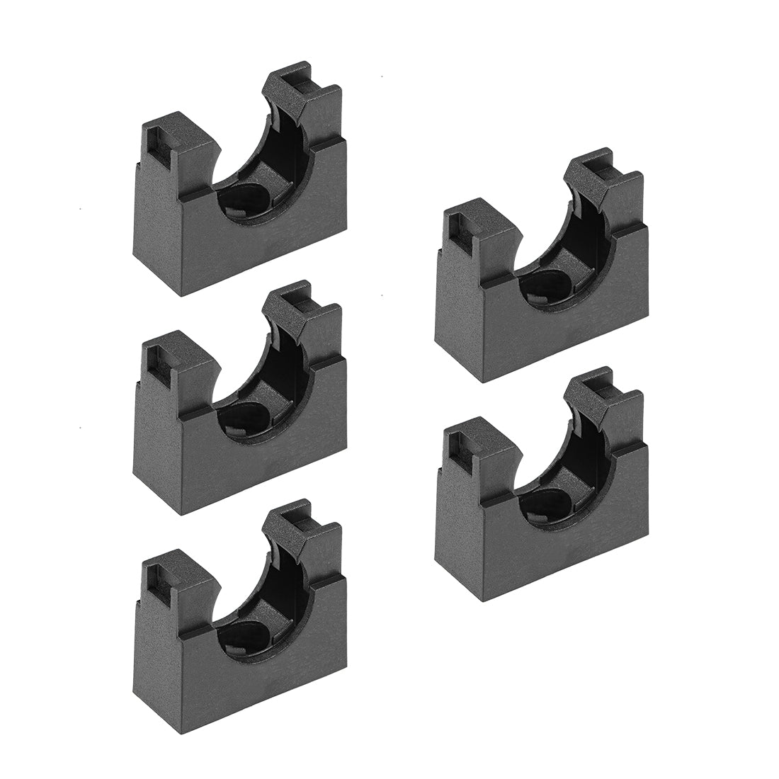 uxcell Uxcell Corrugated Tube Holder AD18.5 Plastic Mounting Bracket Pipe Clamp Clips 5Pcs