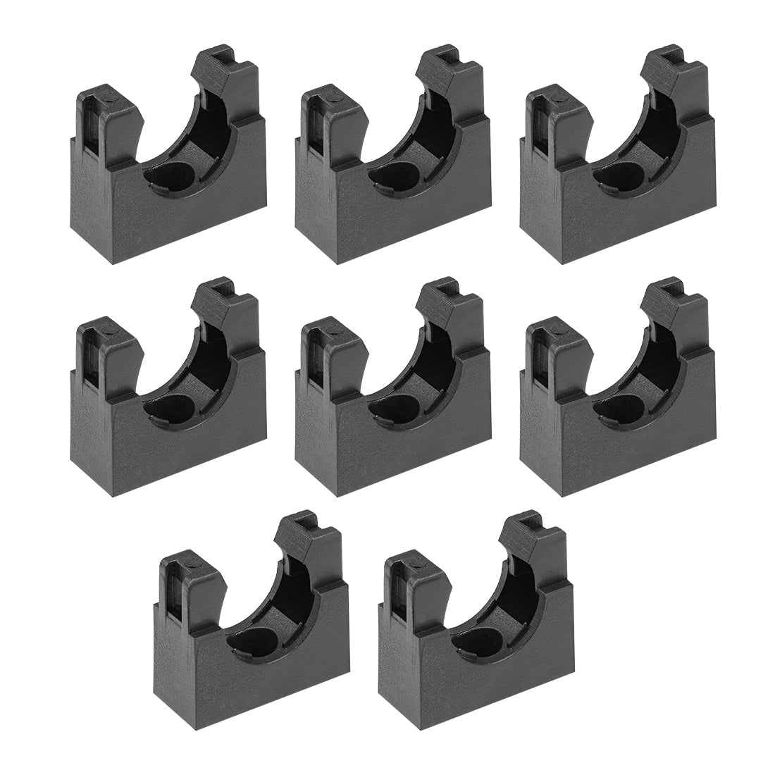 uxcell Uxcell Corrugated Tube Holder AD21.2 Plastic Mounting Bracket Pipe Clamp Clips 8Pcs