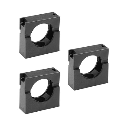 Harfington Uxcell Corrugated Tube Holder AD28.5 Plastic Mounting Bracket Pipe Clamp Clips with Double Struts 3Pcs