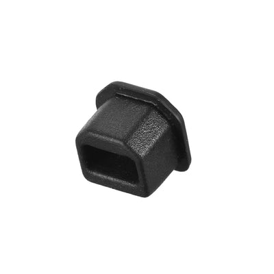 Harfington Uxcell Silicone USB B Anti-Dust Stopper Cap Cover Black 20pcs