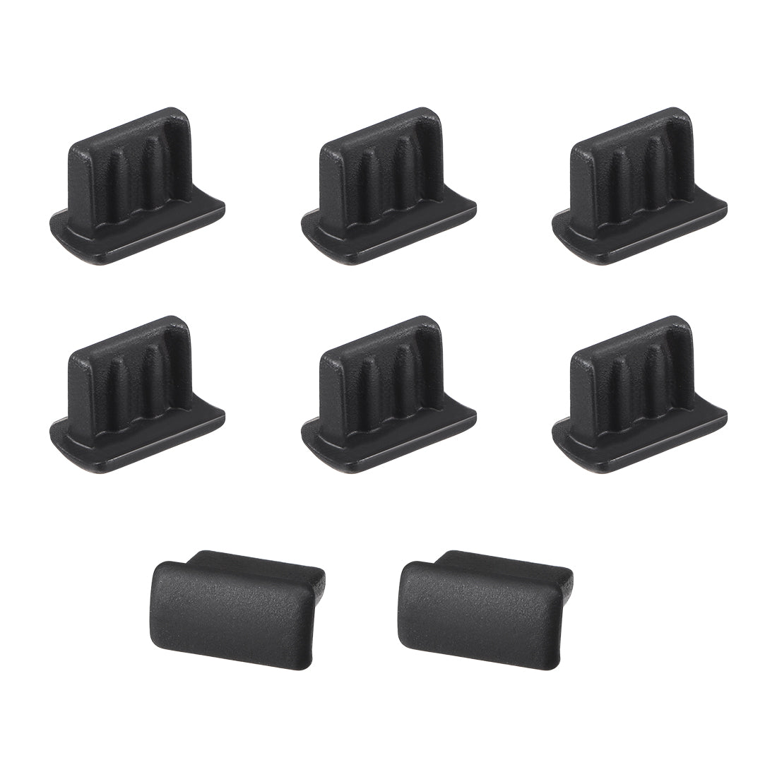 uxcell Uxcell Silicone Mini USB Anti-Dust Stopper Cap Cover Black 10pcs