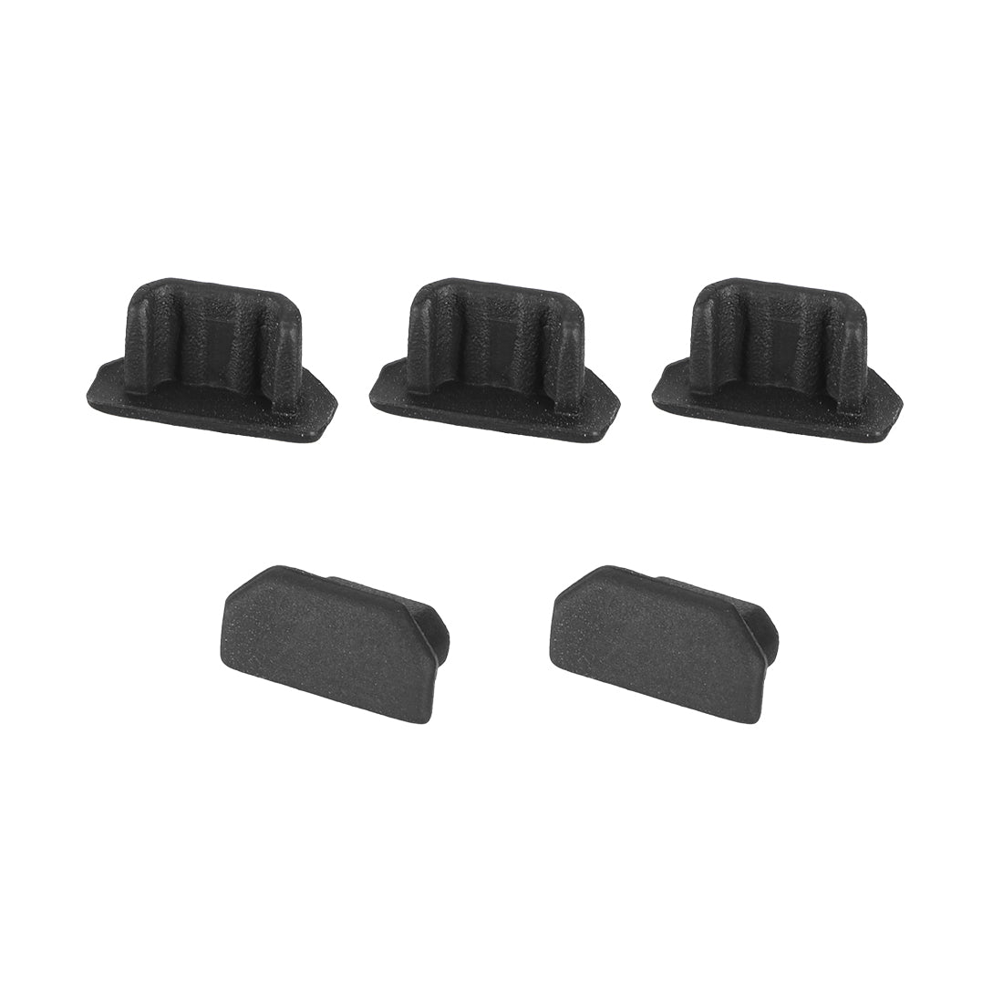 uxcell Uxcell Silicone Micro USB Anti-Dust Stopper Cap Cover Black 5pcs