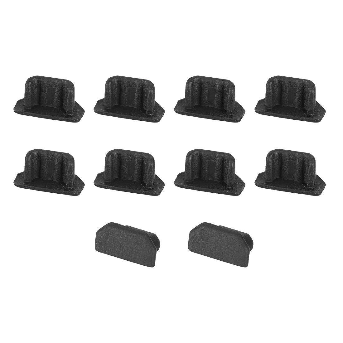 uxcell Uxcell Silicone Micro USB Anti-Dust Stopper Cap Cover Black 10pcs