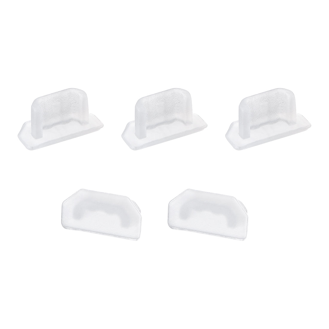 uxcell Uxcell Silicone Micro USB Anti-Dust Stopper Cap Cover Clear 5pcs