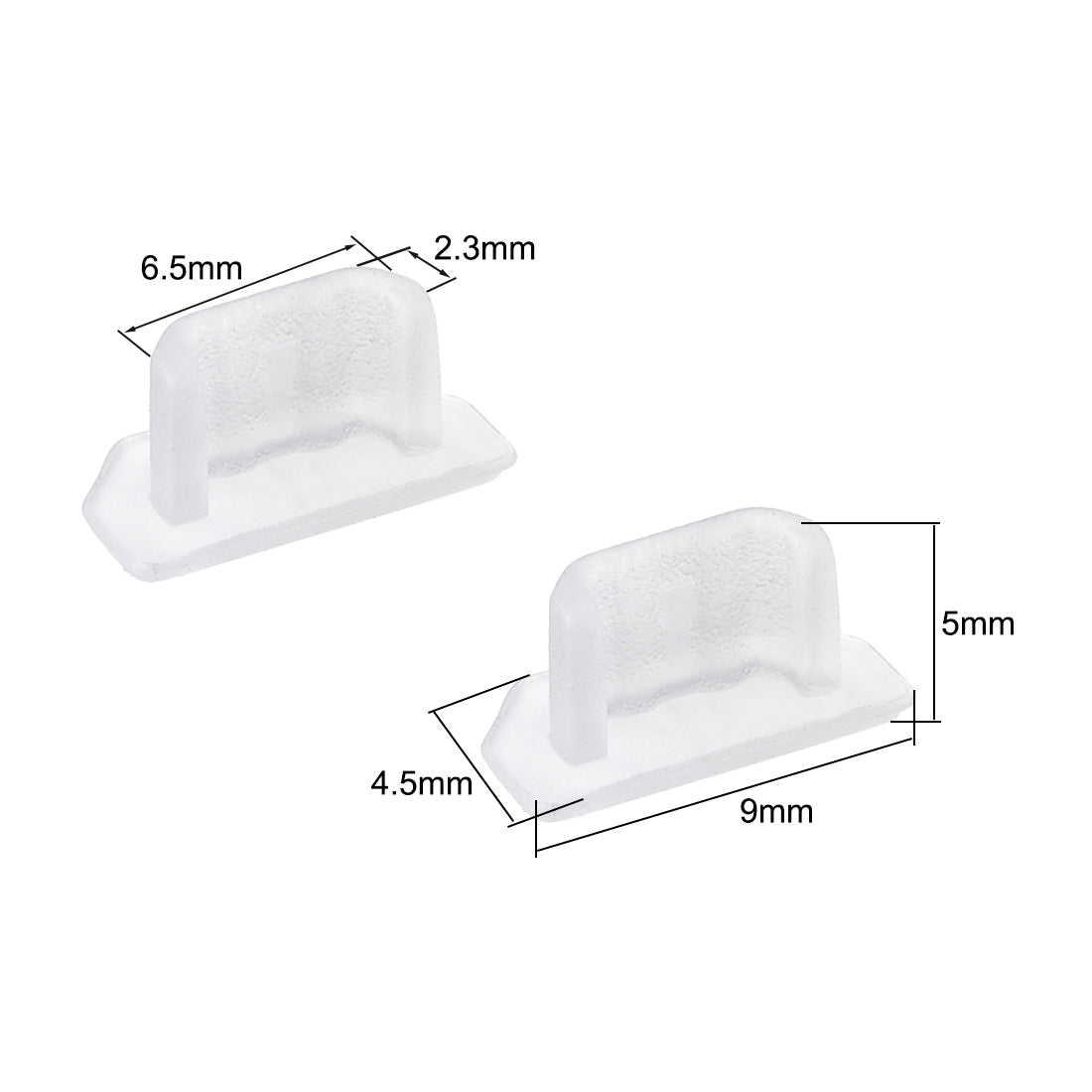 uxcell Uxcell Silicone Micro USB Anti-Dust Stopper Cap Cover Clear 10pcs