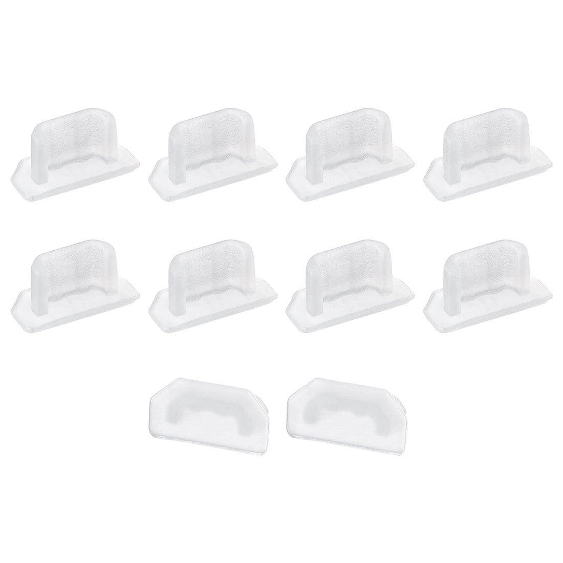 uxcell Uxcell Silicone Micro USB Anti-Dust Stopper Cap Cover Clear 10pcs