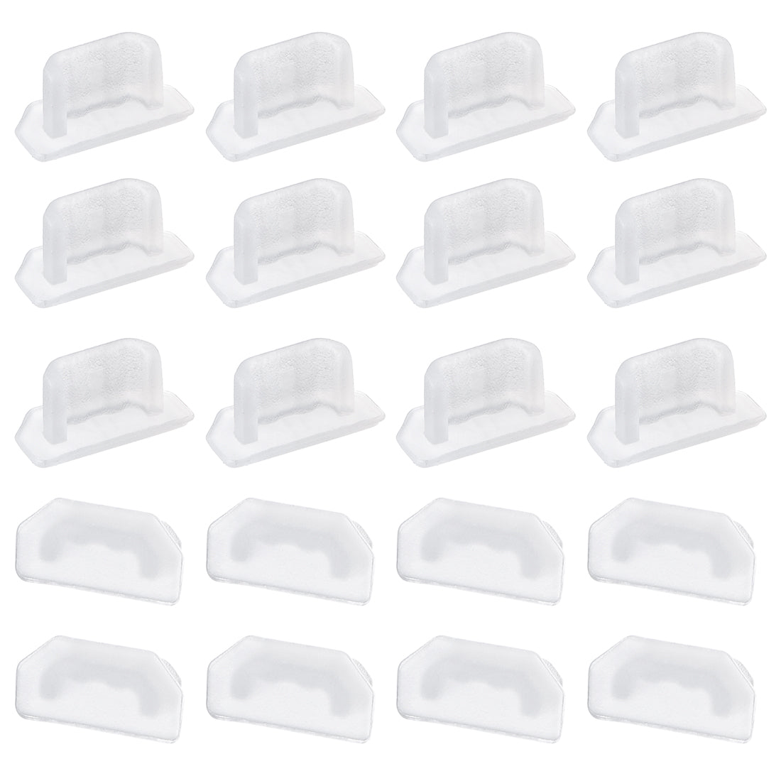 uxcell Uxcell Silicone Micro USB Anti-Dust Stopper Cap Cover Clear 20pcs