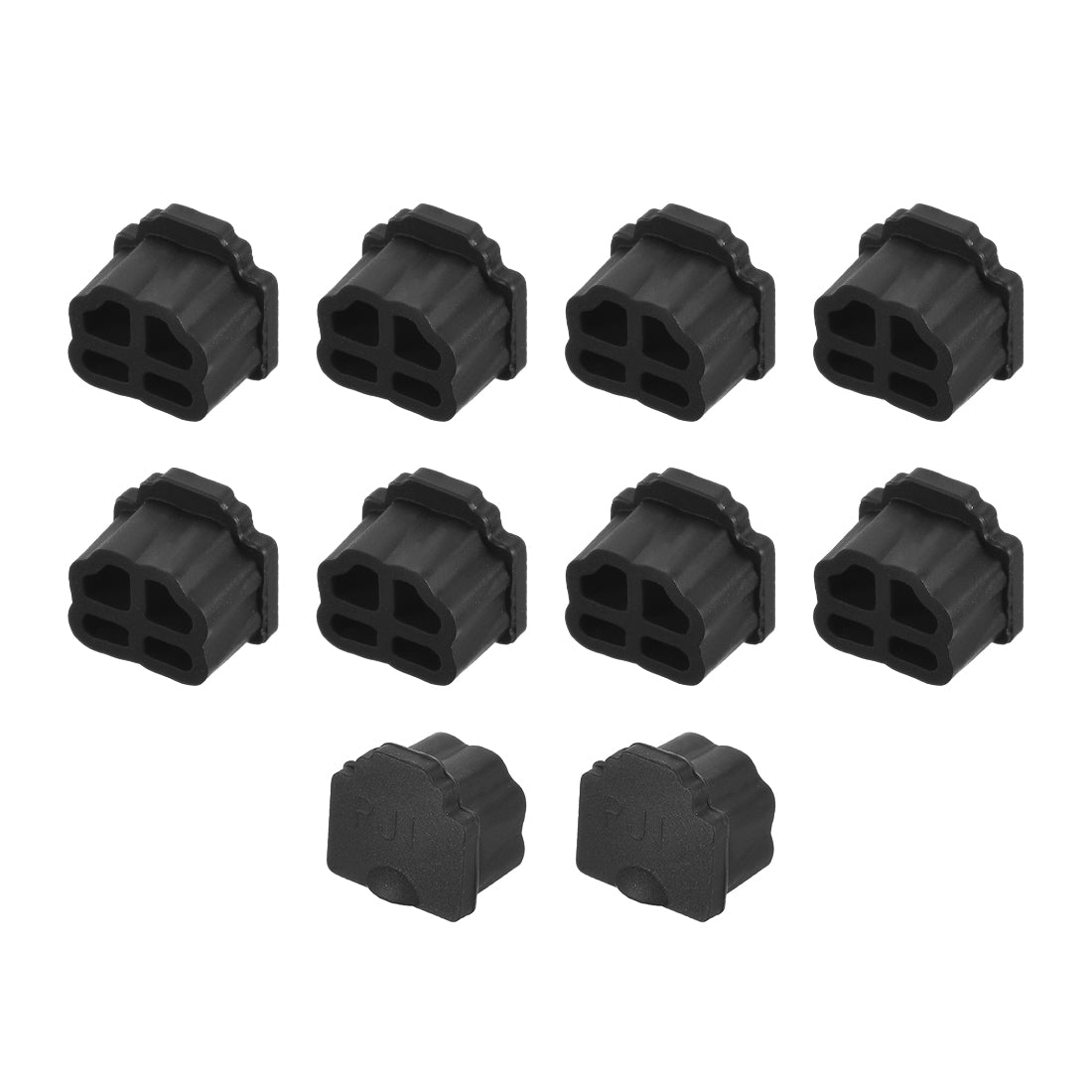 uxcell Uxcell Silicone Telephone Modular Port RJ11 Anti-Dust Stopper Cap Cover Black 10pcs