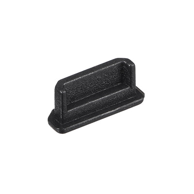 Harfington Uxcell Silicone Table Mini  Anti-Dust Stopper Cap Cover For Female Port Black 5pcs