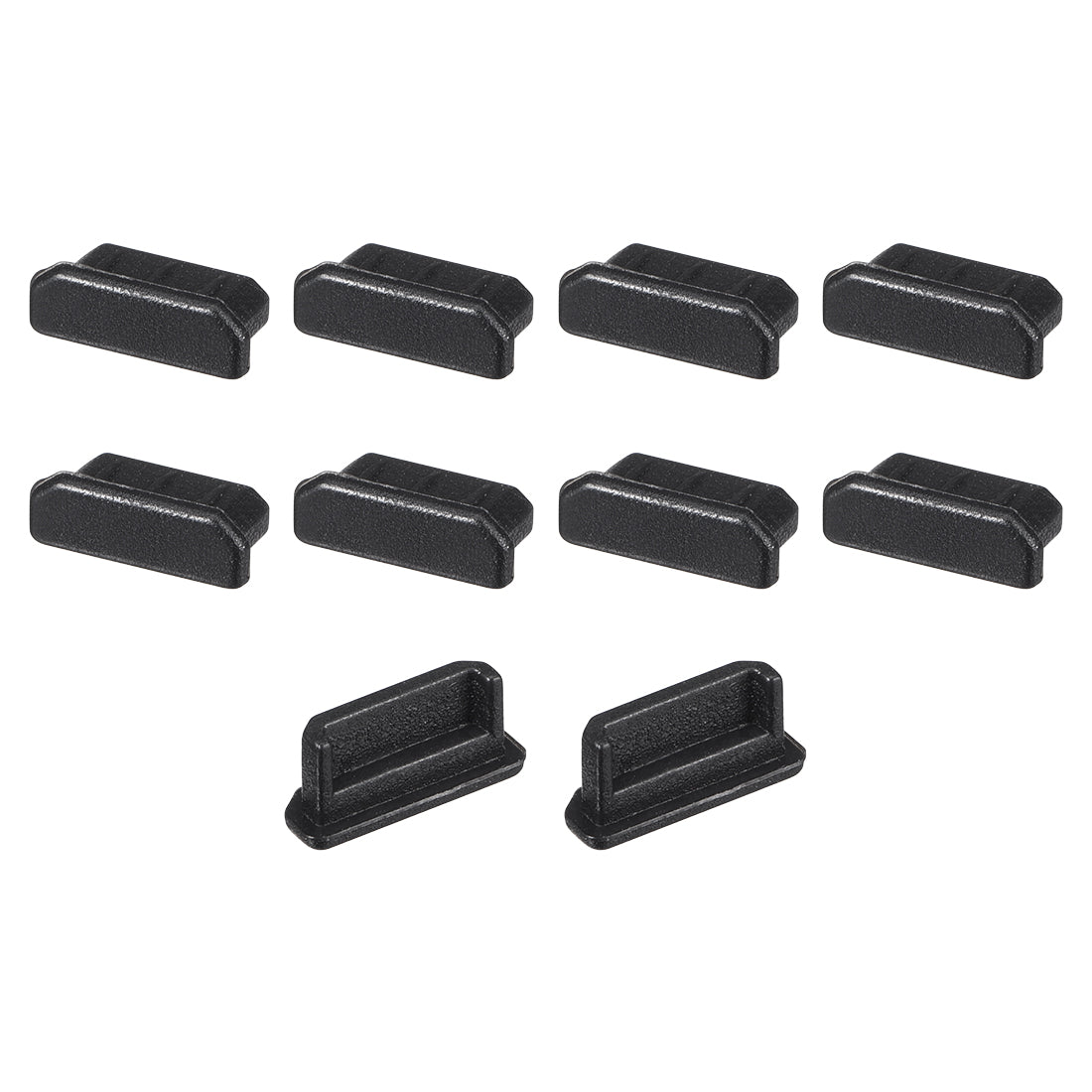 uxcell Uxcell Silicone Tablet Mini  Anti-Dust Stopper Cap Cover For Female Port Black 10pcs