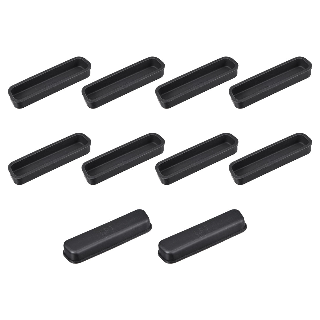 uxcell Uxcell Silicone DB-25 Port Parallel Printer LPT Anti-Dust Stopper Cap Cover Black 10pcs
