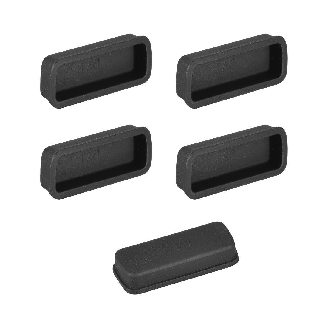 uxcell Uxcell Silicone DVI Video Port Anti-Dust Stopper Cap Cover Black 5pcs
