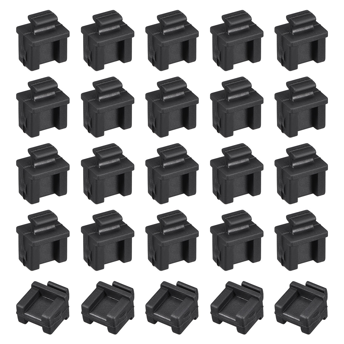 uxcell Uxcell Silicone SFP Anti-Dust Stopper Cap Cover Black 20pcs