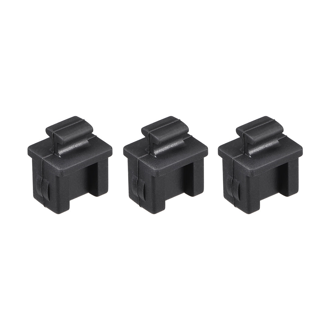 uxcell Uxcell Silicone SFP Anti-Dust Stopper Cap Cover Black 10pcs