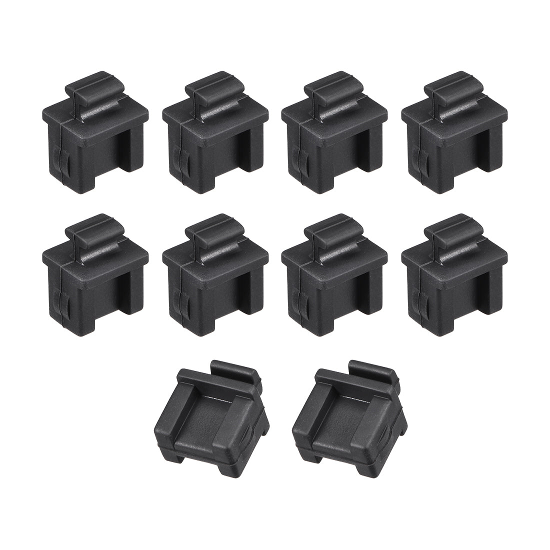 uxcell Uxcell Silicone SFP Anti-Dust Stopper Cap Cover Black 10pcs