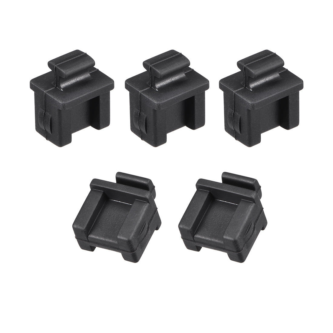 uxcell Uxcell Silicone SFP Anti-Dust Stopper Cap Cover Black 5pcs