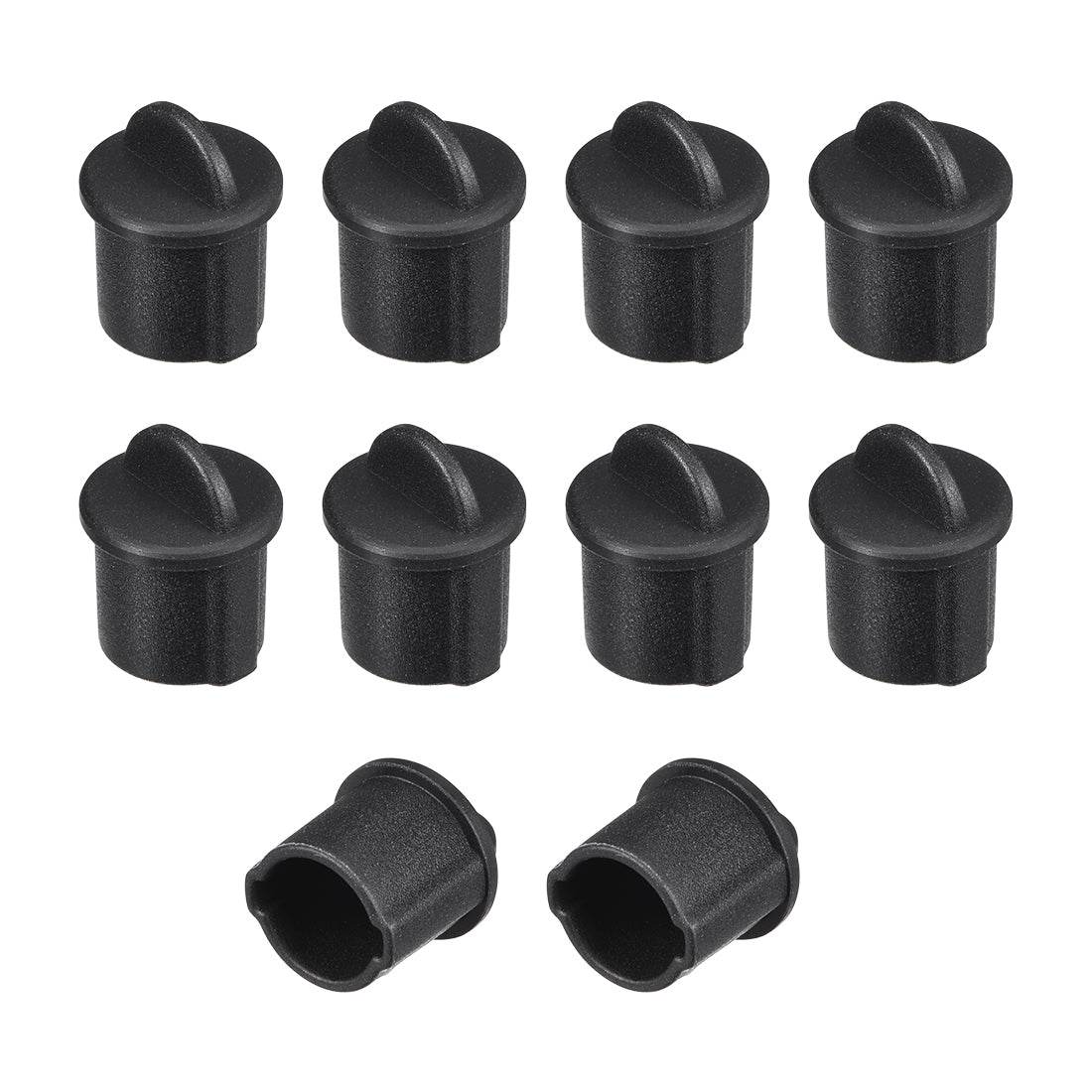 uxcell Uxcell Silicone BNC Anti-Dust Stopper Cap Cover for Female Jack Black 10pcs