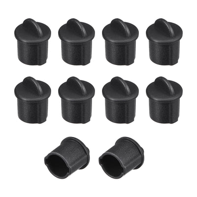 Harfington Uxcell Silicone BNC Anti-Dust Stopper Cap Cover for Female Jack Black 10pcs