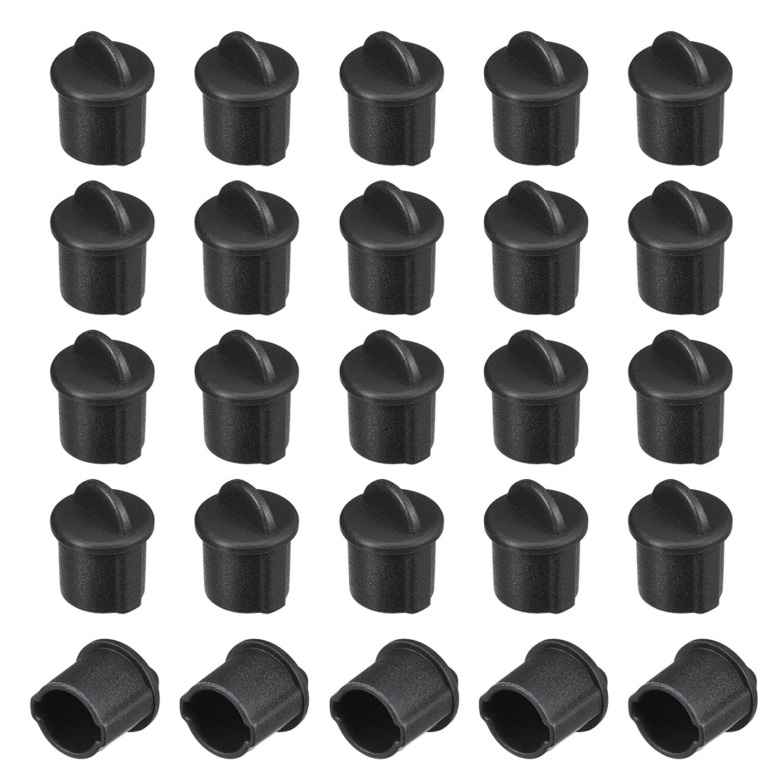 uxcell Uxcell Silicone BNC Anti-Dust Stopper Cap Cover for Female Jack Black 20pcs