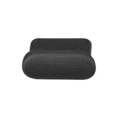 Harfington Uxcell Silicone Type C Anti-Dust Stopper Cap Cover Black 20pcs