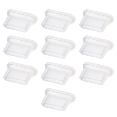 Harfington Uxcell Silicone USB Type C Anti-Dust Stopper Cap Cover White 10pcs